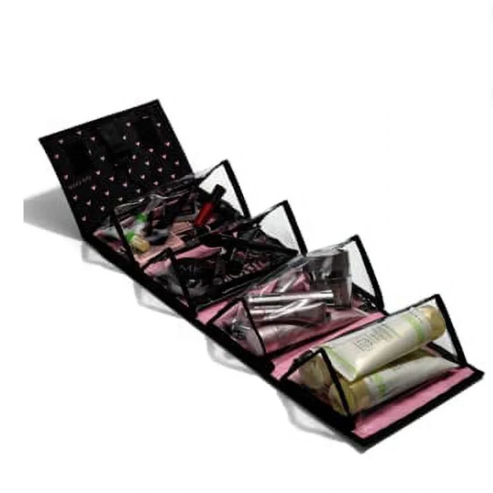 Mary Kay Travel Roll-Up Cosmetic Make Up Bag Toiletries Organizer Hanger Hearts